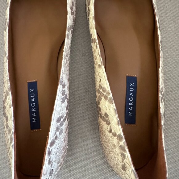 MARGAUX Classic Ballet Flat Natural Python Beige/Blush - EU 40A brand new unworn - Picture 6 of 7
